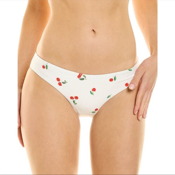 NWT 🍒 WEWOREWHAT Low Rise Bikini Bottoms Cherries White/Red - Picture 8 of 10